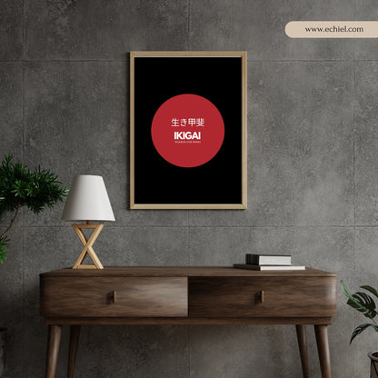 POSTER IKIGAI I BLACK I MEHRERE VARIANTEN