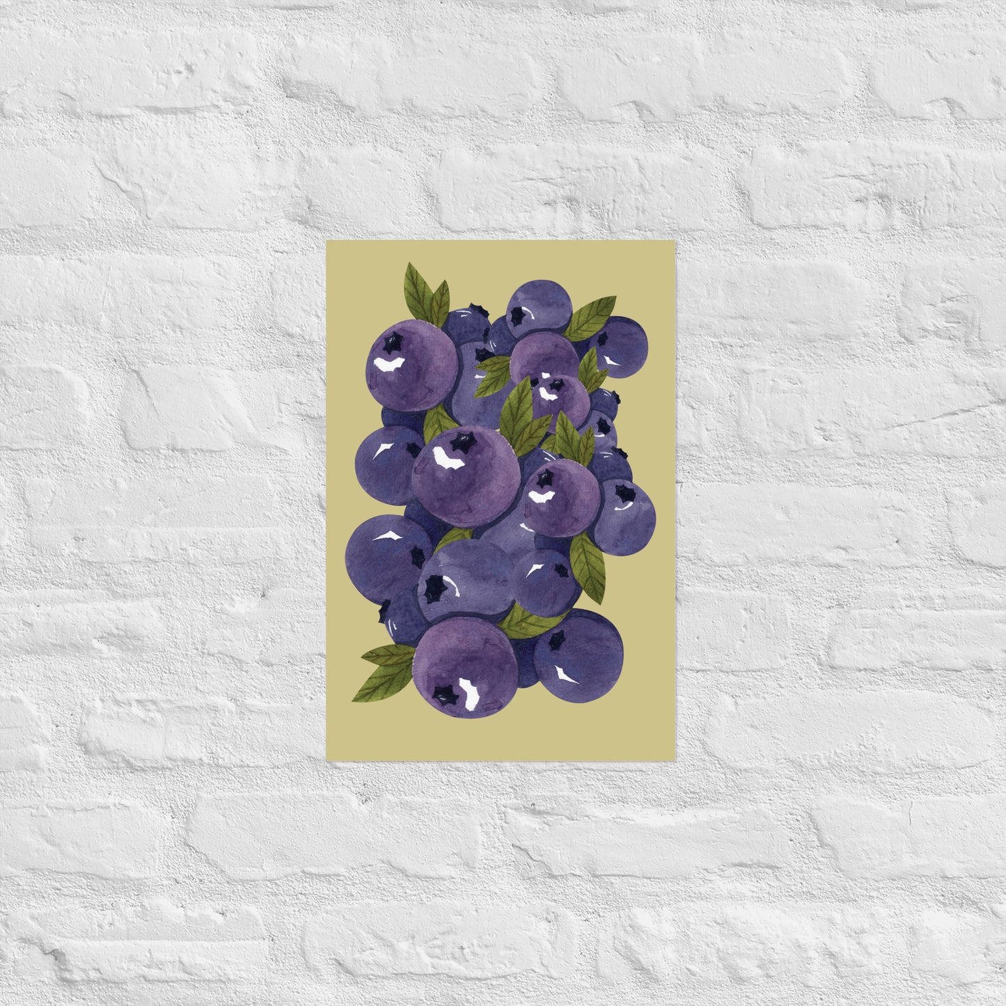 POSTER BLUEBERRIES I KHAKI I  MEHRERE VARIANTEN