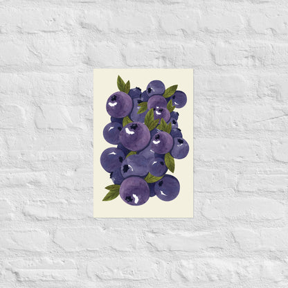 POSTER BLUEBERRIES I BEIGE I MEHRERE VARIANTEN