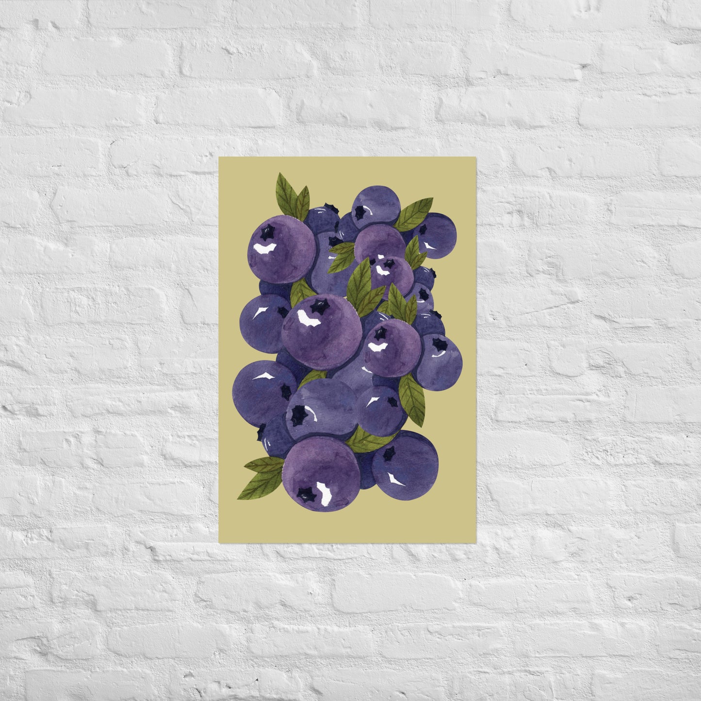 POSTER BLUEBERRIES I KHAKI I  MEHRERE VARIANTEN