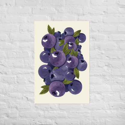 POSTER BLUEBERRIES I BEIGE I MEHRERE VARIANTEN